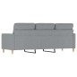 vidaXL 3-Sitzer-Sofa Hellgrau 180 cm Stoff vidaXL 3-Sitzer-Sofa Hellgrau 180 cm Stoff
