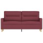 vidaXL 2-Sitzer-Sofa Weinrot 140 cm Stoff vidaXL 2-Sitzer-Sofa Weinrot 140 cm Stoff