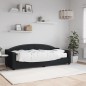 vidaXL Tagesbett mit Matratze Schwarz 80x200 cm Stoff vidaXL Tagesbett mit Matratze Schwarz 80x200 cm Stoff