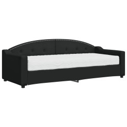 vidaXL Tagesbett mit Matratze Schwarz 80x200 cm Stoff