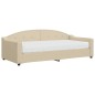 vidaXL Tagesbett mit Matratze Creme 90x200 cm Stoff vidaXL Tagesbett mit Matratze Creme 90x200 cm Stoff