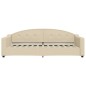 vidaXL Tagesbett mit Matratze Creme 90x200 cm Stoff vidaXL Tagesbett mit Matratze Creme 90x200 cm Stoff