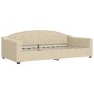 vidaXL Tagesbett mit Matratze Creme 100x200 cm Stoff vidaXL Tagesbett mit Matratze Creme 100x200 cm Stoff