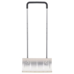 vidaXL Schneeschieber mit Teleskopgriff Silbern 61 cm Stahl