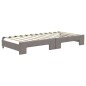 vidaXL Tagesbett Ausziehbar mit Schubladen Taupe 90x200 cm Stoff vidaXL Tagesbett Ausziehbar mit Schubladen Taupe 90x200 cm Stoff