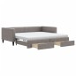 vidaXL Tagesbett Ausziehbar mit Schubladen Taupe 100x200 cm Stoff vidaXL Tagesbett Ausziehbar mit Schubladen Taupe 100x200 cm Stoff