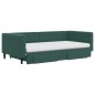 vidaXL Tagesbett Ausziehbar mit Schubladen Dunkelgrün 100x200 cm Samt vidaXL Tagesbett Ausziehbar mit Schubladen Dunkelgrün 100x200 cm Samt
