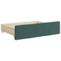 vidaXL Tagesbett Ausziehbar mit Schubladen Dunkelgrün 100x200 cm Samt vidaXL Tagesbett Ausziehbar mit Schubladen Dunkelgrün 100x200 cm Samt