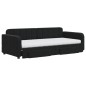 vidaXL Tagesbett Ausziehbar mit Schubladen Schwarz 90x200 cm Samt vidaXL Tagesbett Ausziehbar mit Schubladen Schwarz 90x200 cm Samt