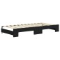 vidaXL Tagesbett Ausziehbar mit Schubladen Schwarz 90x200 cm Samt vidaXL Tagesbett Ausziehbar mit Schubladen Schwarz 90x200 cm Samt