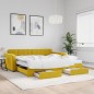 vidaXL Tagesbett Ausziehbar mit Schubladen Gelb 100x200 cm Samt vidaXL Tagesbett Ausziehbar mit Schubladen Gelb 100x200 cm Samt