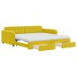 vidaXL Tagesbett Ausziehbar mit Schubladen Gelb 100x200 cm Samt vidaXL Tagesbett Ausziehbar mit Schubladen Gelb 100x200 cm Samt