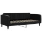 vidaXL Tagesbett Ausziehbar mit Matratzen Schwarz 100x200 cm Samt vidaXL Tagesbett Ausziehbar mit Matratzen Schwarz 100x200 cm Samt