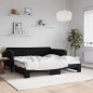 vidaXL Tagesbett Ausziehbar mit Matratzen Schwarz 90x190 cm Samt vidaXL Tagesbett Ausziehbar mit Matratzen Schwarz 90x190 cm Samt