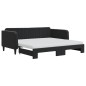 vidaXL Tagesbett Ausziehbar mit Matratzen Schwarz 90x190 cm Samt vidaXL Tagesbett Ausziehbar mit Matratzen Schwarz 90x190 cm Samt