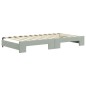 vidaXL Tagesbett Ausziehbar mit Schubladen Hellgrau 100x200 cm Samt vidaXL Tagesbett Ausziehbar mit Schubladen Hellgrau 100x200 cm Samt