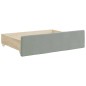 vidaXL Tagesbett Ausziehbar mit Schubladen Hellgrau 100x200 cm Samt vidaXL Tagesbett Ausziehbar mit Schubladen Hellgrau 100x200 cm Samt