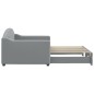 vidaXL Tagesbett Ausziehbar Hellgrau 90x190 cm Stoff vidaXL Tagesbett Ausziehbar Hellgrau 90x190 cm Stoff