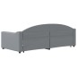 vidaXL Tagesbett Ausziehbar Hellgrau 90x190 cm Stoff vidaXL Tagesbett Ausziehbar Hellgrau 90x190 cm Stoff