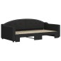 vidaXL Tagesbett Ausziehbar Schwarz 90x190 cm Stoff vidaXL Tagesbett Ausziehbar Schwarz 90x190 cm Stoff