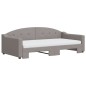 vidaXL Tagesbett Ausziehbar mit Matratzen Taupe 100x200 cm Stoff vidaXL Tagesbett Ausziehbar mit Matratzen Taupe 100x200 cm Stoff