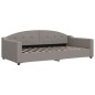 vidaXL Tagesbett Ausziehbar mit Matratzen Taupe 100x200 cm Stoff vidaXL Tagesbett Ausziehbar mit Matratzen Taupe 100x200 cm Stoff