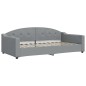 vidaXL Tagesbett Ausziehbar mit Schubladen Hellgrau 100x200 cm Stoff