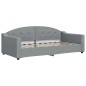 vidaXL Tagesbett Ausziehbar mit Schubladen Hellgrau 90x190 cm Stoff vidaXL Tagesbett Ausziehbar mit Schubladen Hellgrau 90x190 cm Stoff