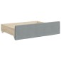 vidaXL Tagesbett Ausziehbar mit Schubladen Hellgrau 90x190 cm Stoff vidaXL Tagesbett Ausziehbar mit Schubladen Hellgrau 90x190 cm Stoff