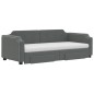 vidaXL Tagesbett Ausziehbar mit Schubladen Dunkelgrau 90x190 cm Stoff vidaXL Tagesbett Ausziehbar mit Schubladen Dunkelgrau 90x190 cm Stoff