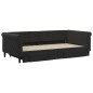 vidaXL Tagesbett Ausziehbar mit Schubladen Schwarz 100x200 cm Samt vidaXL Tagesbett Ausziehbar mit Schubladen Schwarz 100x200 cm Samt