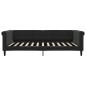 vidaXL Tagesbett Ausziehbar mit Schubladen Schwarz 100x200 cm Samt vidaXL Tagesbett Ausziehbar mit Schubladen Schwarz 100x200 cm Samt