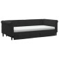 vidaXL Tagesbett Ausziehbar mit Schubladen Schwarz 90x200 cm Samt vidaXL Tagesbett Ausziehbar mit Schubladen Schwarz 90x200 cm Samt