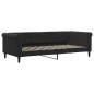 vidaXL Tagesbett Ausziehbar mit Schubladen Schwarz 90x200 cm Samt vidaXL Tagesbett Ausziehbar mit Schubladen Schwarz 90x200 cm Samt