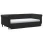 vidaXL Tagesbett Ausziehbar mit Schubladen Schwarz 90x190 cm Samt vidaXL Tagesbett Ausziehbar mit Schubladen Schwarz 90x190 cm Samt