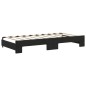 vidaXL Tagesbett Ausziehbar mit Schubladen Schwarz 90x190 cm Samt vidaXL Tagesbett Ausziehbar mit Schubladen Schwarz 90x190 cm Samt