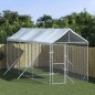 vidaXL Outdoor-Hundezwinger mit Dach Silbern 2x6x2,5m Verzinkter Stahl vidaXL Outdoor-Hundezwinger mit Dach Silbern 2x6x2,5m Verzinkter Stahl