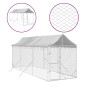 vidaXL Outdoor-Hundezwinger mit Dach Silbern 2x6x2,5m Verzinkter Stahl vidaXL Outdoor-Hundezwinger mit Dach Silbern 2x6x2,5m Verzinkter Stahl