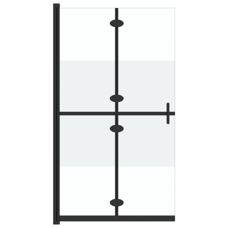 vidaXL Faltbare begehbare Duschwand Halbmattiertes ESG-Glas 120x190 cm vidaXL Faltbare begehbare Duschwand Halbmattiertes ESG-Glas 120x190 cm