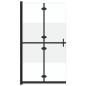 vidaXL Faltbare begehbare Duschwand Halbmattiertes ESG-Glas 80x190 cm vidaXL Faltbare begehbare Duschwand Halbmattiertes ESG-Glas 80x190 cm