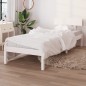 vidaXL Massivholzbett Weiß 75x190 cm vidaXL Massivholzbett Weiß 75x190 cm