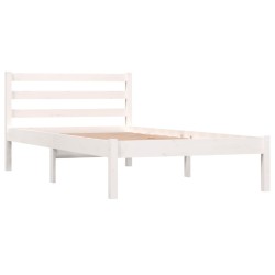 vidaXL Massivholzbett Kiefer 90x190 cm Weiß