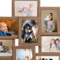 vidaXL Collage Bilderrahmen für 10x(13x18 cm) Fotos Hellbraun MDF vidaXL Collage Bilderrahmen für 10x(13x18 cm) Fotos Hellbraun MDF