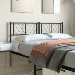 vidaXL Kopfteil Metall Schwarz 135 cm