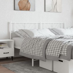 vidaXL Kopfteil Metall Weiß 180 cm