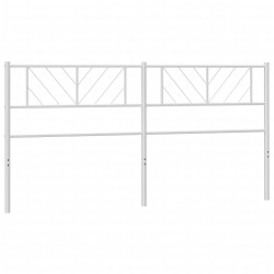 vidaXL Kopfteil Metall Weiß 180 cm