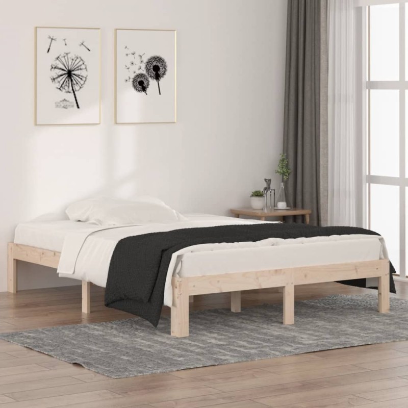 vidaXL Massivholzbett 135x190 cm vidaXL Massivholzbett 135x190 cm