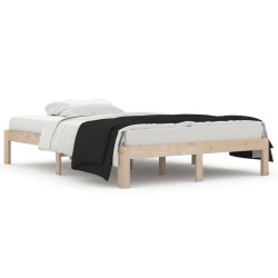 vidaXL Massivholzbett 135x190 cm