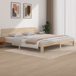 vidaXL Massivholzbett Kiefer 200x200 cm