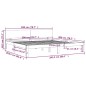 vidaXL Massivholzbett Kiefer 200x200 cm vidaXL Massivholzbett Kiefer 200x200 cm